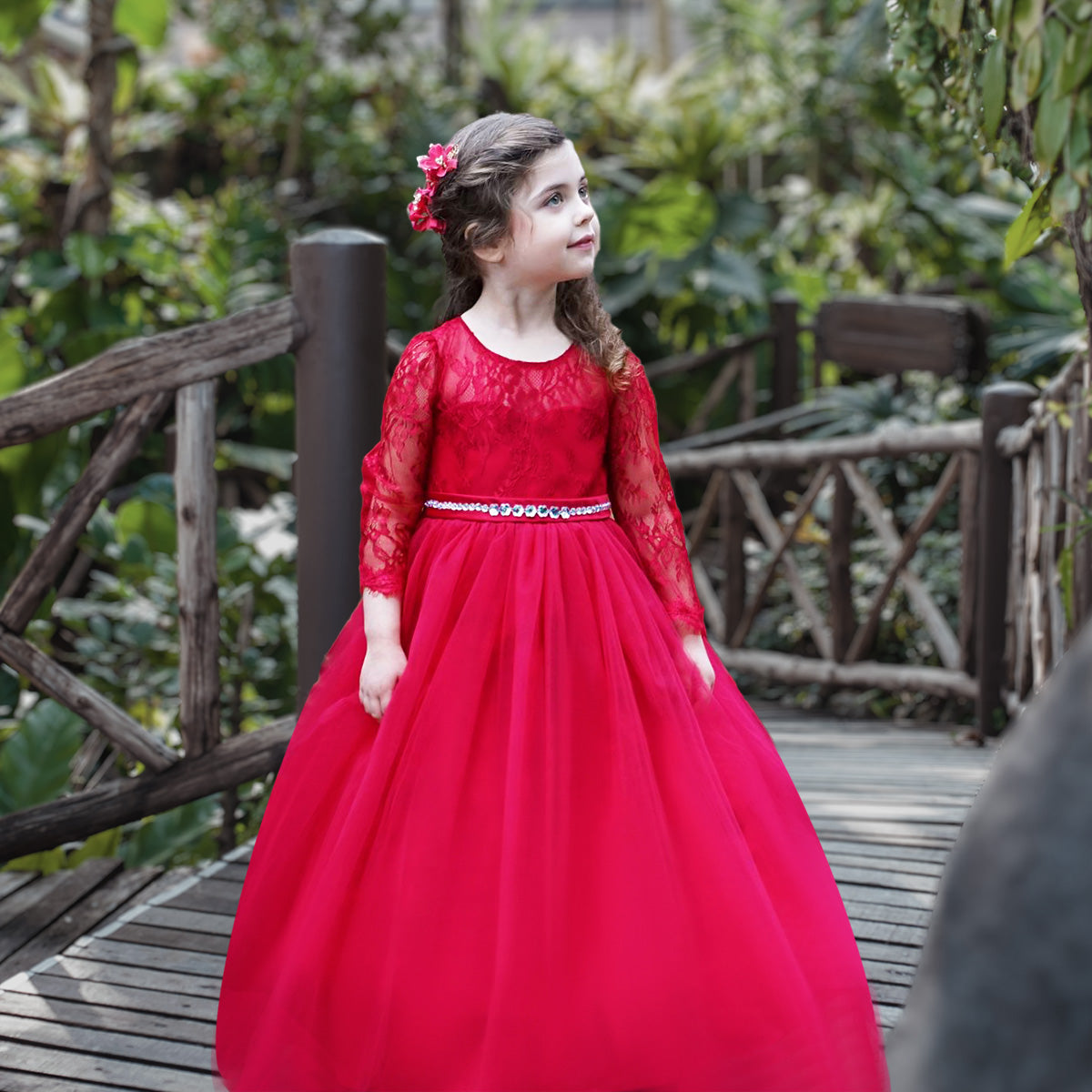 Buy Long Flower Girl Dress, Flower Girl Dress Ivory, Toddler Satin Dress,  Red Flower Girl Dress,baby Girl Dress,tutu Flower Girl Dress,girl Gown  Online in India - Etsy